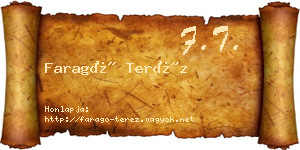 Faragó Teréz névjegykártya